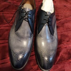 Elegant Gray and Blue Arbiter Oxford Shoes 16 US